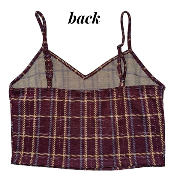 POPULAR BASICS Plaid Outfit 2-pc Crop Top Skort Stretch Junior’s M - Picture 6 of 16
